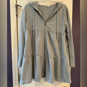 Gray cardigan hoodie
